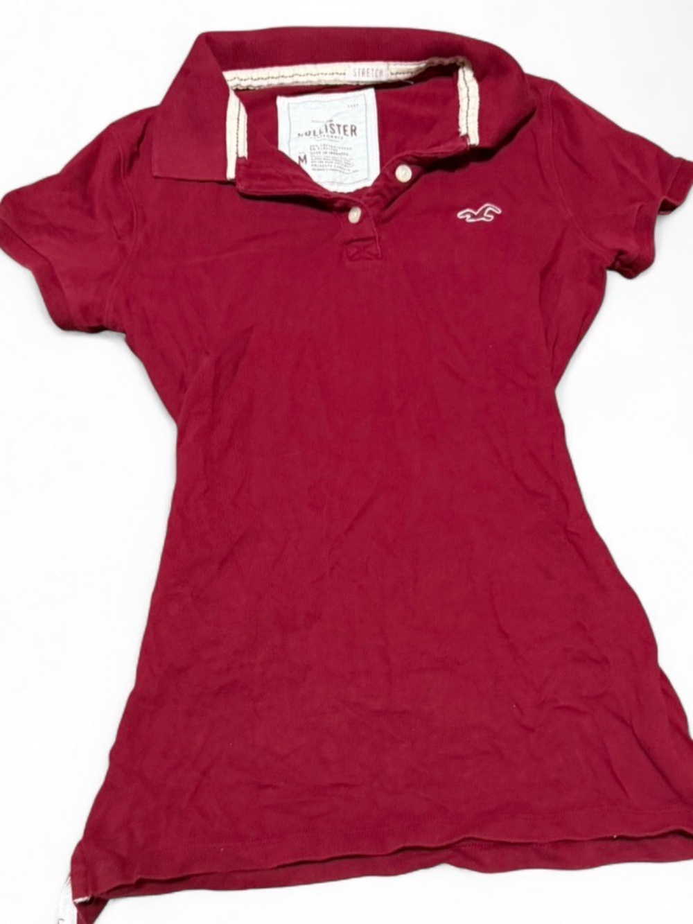 Vintage Hollister Red Short Sleeve Y2K Polo Shirt